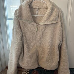 FP Movement by Free People Cream Teddy Jacket